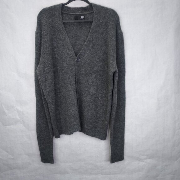 J Ferrar Cardigan Men's XL Button Front Sweater Wool Recycled Polyester Grey - Picture 7 of 10